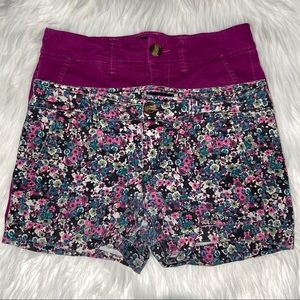 Two Burgundy Maroon Wine Magenta Stretch Shorts